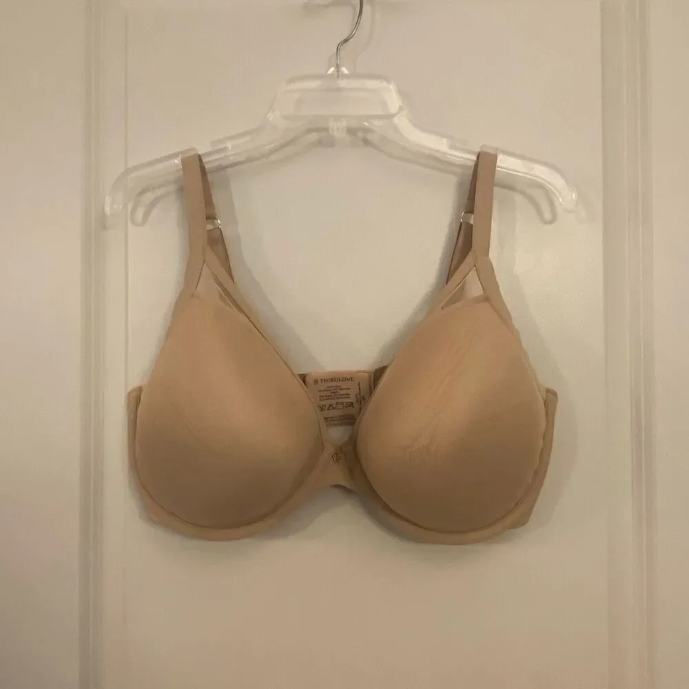 ThirdLove classic contour, plunge bra, size 38F